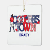 愛国の協力を得た野球選手カスタム セラミックオーナメント (左)