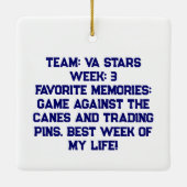 愛国の協力を得た野球選手カスタム セラミックオーナメント (裏面)