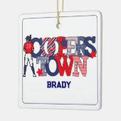 愛国の協力を得た野球選手カスタム セラミックオーナメント (左)