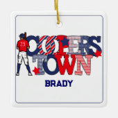 愛国の協力を得た野球選手カスタム セラミックオーナメント (正面)