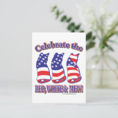 愛国の子ネコ ポストカード (スタンド正面)