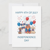 愛国の子犬たち7月4日 招待状 (裏面)