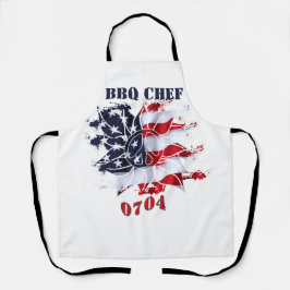 愛国の平和の花7月BBQパーティー エプロン