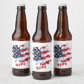 愛国の平和の花7月BBQパーティー ビールラベル (ボトル)