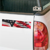 愛国の恐れの政府のクラシック バンパーステッカー (トラック上)