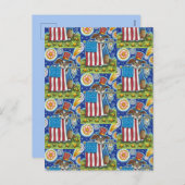 愛国の旗ペットドッグキャットマウスおもしろいかわいい シーズンポストカード (正面/裏面)