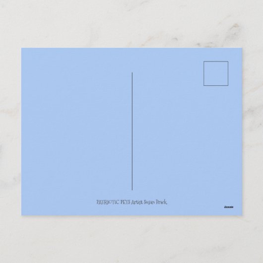 愛国の旗ペットドッグキャットマウスおもしろいかわいい シーズンポストカード (裏面)