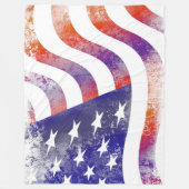 愛国の流グランジれるアメリカ国旗、オールド·グローリー: フリースブランケット (正面)