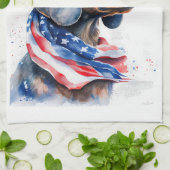 愛国の犬ダシュント キッチンタオル (折り畳み)