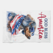 愛国の犬ダシュント キッチンタオル (横)