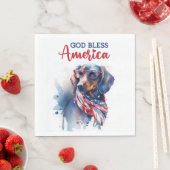 愛国の犬ダシュント スタンダードランチョンナプキン (インサイチュ)