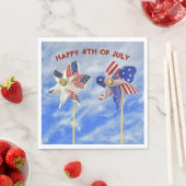 愛国の風車7月4日 スタンダードランチョンナプキン (インサイチュ)