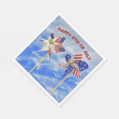 愛国の風車7月4日 スタンダードランチョンナプキン (角)