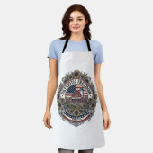 愛国ひまわり農場ベクターグラフィックTシャツ_1 エプロン (着用した状態)