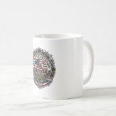 愛国ひまわり農場ベクターグラフィックTシャツ_1 コーヒーマグカップ (正面右)