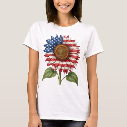 愛国ひまわり  Tシャツ (正面)