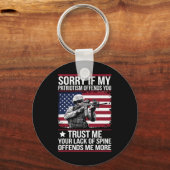 愛国もし主義で愛国の風情を害す キーホルダー (正面)