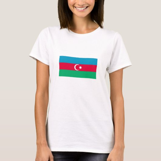 愛国アゼルバイジャンの旗Tシャツ Tシャツ (正面)