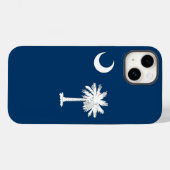 愛国アップル14ケースメイト、サウスカロライナ州旗 Case-Mate iPhoneケース (裏面 (横))