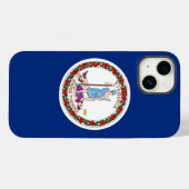 愛国アップル14ケースメイト、バージニア州旗 Case-Mate iPhoneケース (裏面 (横))