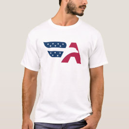 愛国アメリカンハクトウワシレターAフラグ Tシャツ