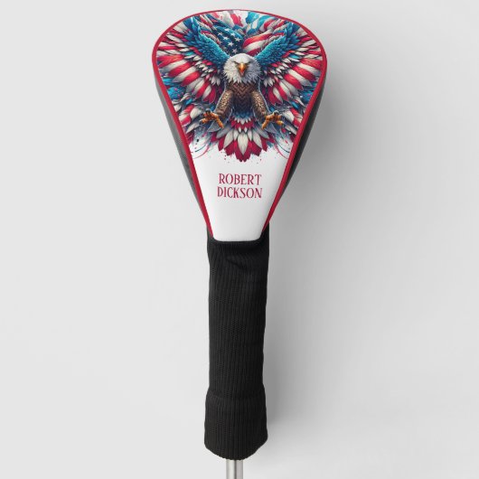 愛国アメリカンハゲワシ ゴルフヘッドカバー (正面)