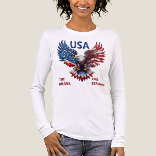愛国アメリカンホーク トライブレンドTシャツ (正面)