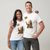 愛国アメリカン+フラッグ+幽霊+ハロウィン Tシャツ (ユニセックス)