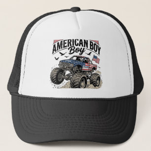 愛国アメリカン・ボーイモンスタートラックTシャツ_1 キャップ