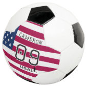 愛国アメリカ人アスリートシールド星条旗 サッカーボール (3/4)