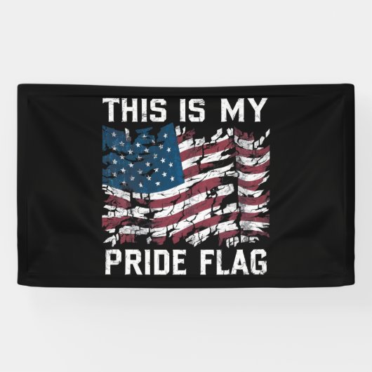 愛国アメリカ人 これは私のプライドフラグ USA 横断幕 (横)