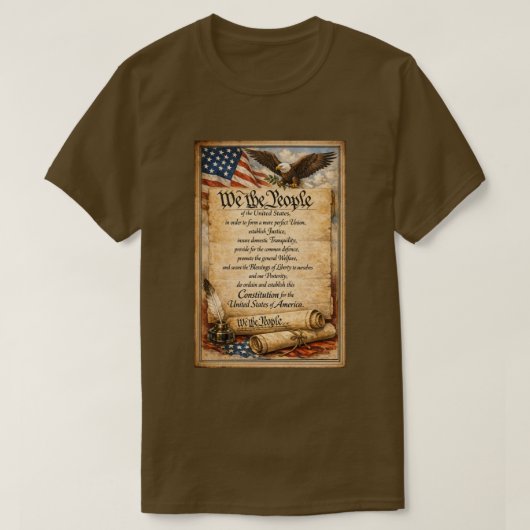 愛国アメリカ人 (5a) Tシャツ (デザイン正面)