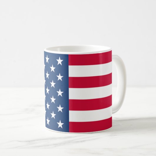 愛国アメリカ国旗コーヒーマグ コーヒーマグカップ (正面右)