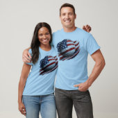 愛国アメリカ国旗ゴルフ Tシャツ (ユニセックス)