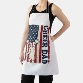 愛国アメリカ国旗ベクターTシャツデザイン お父さんを応援 エプロン (インサイチュ)