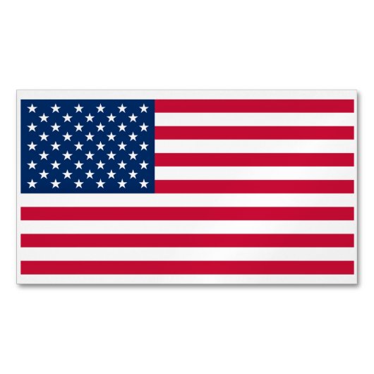 愛国アメリカ国旗マグネットギフト マグネット名刺 (正面)