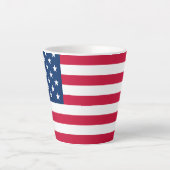 愛国アメリカ国旗ラテマグギフト カフェラテマグ (正面)