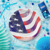 愛国アメリカ国旗紙プレート ペーパープレート (パーティー)