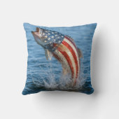 愛国アメリカ国旗魚 クッション (裏面)