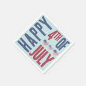 愛国アメリカ国旗 7月4日パーティー スタンダードカクテルナプキン (角)