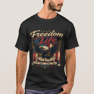 愛国アメリカ国旗 USAプライド グラフィックTシャツ Tシャツ