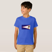 愛国アメリカ領サモアの旗 Tシャツ (正面フル)