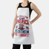 愛国アメリカ 今夜あなたはどれだけ自由ですか Tシャツ D エプロン (インサイチュ)