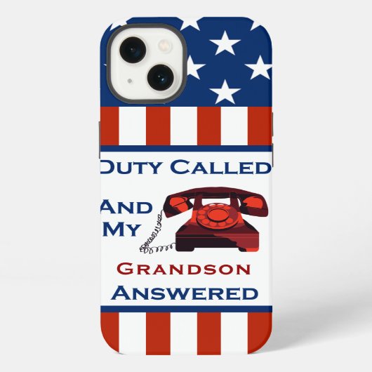 [愛国アメリカ] 軍人任務遂行 iPhoneケース (裏面)