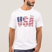 愛国アメリカTシャツユニセックス大人Sから5倍 Tシャツ (正面)