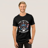 愛国アライグマ、面白い7月4日のTシャツ トライブレンドTシャツ (正面全面)