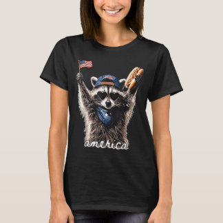 愛国アライグマ Tシャツ