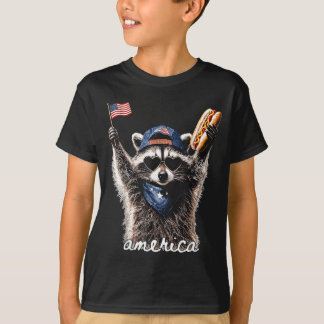 愛国アライグマ Tシャツ