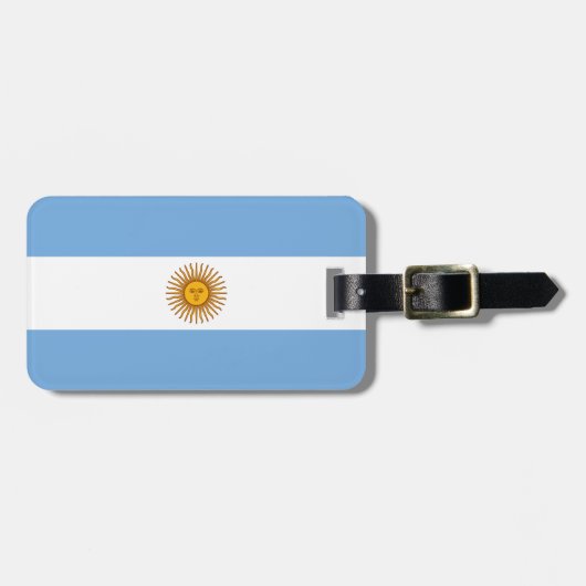 愛国アルゼンチンの旗 ラゲッジタグ (正面横)