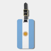 愛国アルゼンチンの旗 ラゲッジタグ (正面縦)